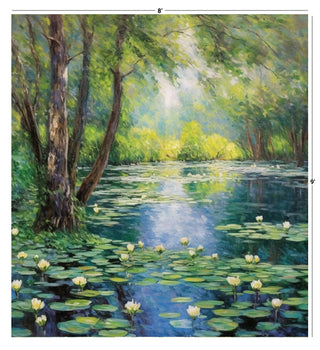 Monet Garden Willows and Lilies