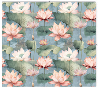 Peach Lotus Blue Waters
