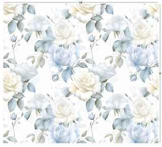 Powder Blue and White Roses