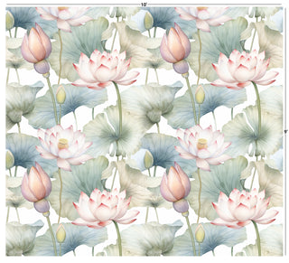 Soft Pink Lotus Lily Pads