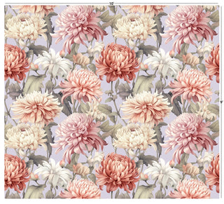Peach Chrysanthemum Lavender