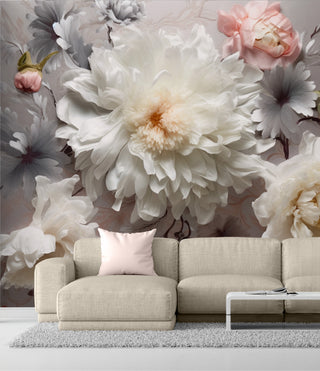 White Bloom Soft Grey